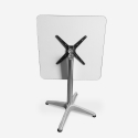 mesa cuadrada plegable 70 x 70 cm acero 4 sillas Lix vintage magnum Descueto
