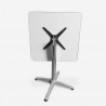 mesa cuadrada plegable 70 x 70 cm acero 4 sillas Lix vintage magnum Descueto