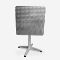 conjunto 4 sillas Lix estilo industrial mesa cuadrada acero 70 x 70 cm caelum Rebajas
