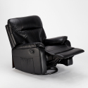 Sillón reclinable relax con mecedora y rotación de 360 en polipiel Sissi 