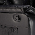 Sillón reclinable relax con mecedora y rotación de 360 en polipiel Sissi 