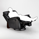 Sillón reclinable relax con mecedora y rotación de 360 en polipiel Sissi 