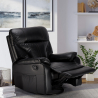 Sillón reclinable relax con mecedora y rotación de 360 en polipiel Sissi 