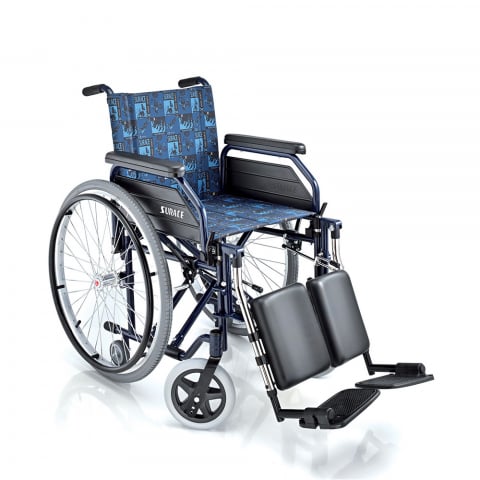Silla de ruedas personas mayores discapacitados autopropulsada reposapiernas S14 Surace