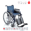 Silla de ruedas personas mayores discapacitados autopropulsada reposapiernas S14 Surace Oferta