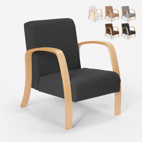 Diseño ergonómico escandinavo sillón de madera salón de estudio Frederiksberg