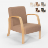 Diseño ergonómico escandinavo sillón de madera salón de estudio Frederiksberg Oferta