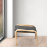 Reposapiés puf sillón sofá salón madera diseño escandinavo Sylt Características