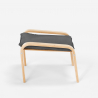 Reposapiés puf sillón sofá salón madera diseño escandinavo Sylt Precio