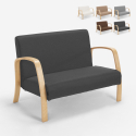 Sofá de madera y tela para sala de espera y estudio de diseño Esbjerg Rebajas