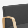 Sofá de madera y tela para sala de espera y estudio de diseño Esbjerg 