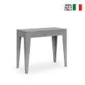 Consola extensible 90 x 42 - 302 cm mesa comedor gris Isotta Concrete Venta