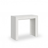 Consola extensible 90 x 42 - 302 cm mesa madera blanca comedor Mia Oferta