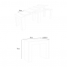 Consola mesa extensible madera nogal 90 x 42 - 302 cm comedor Mia Noix Catálogo