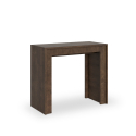 Consola mesa extensible madera nogal 90 x 42 - 302 cm comedor Mia Noix Oferta
