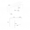 Consola extensible 78 x 47 - 299 cm mesa comedor madera blanca Allin Elección
