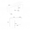 Consola extensible 90 x 47 - 299 cm mesa comedor madera blanca Allin Elección