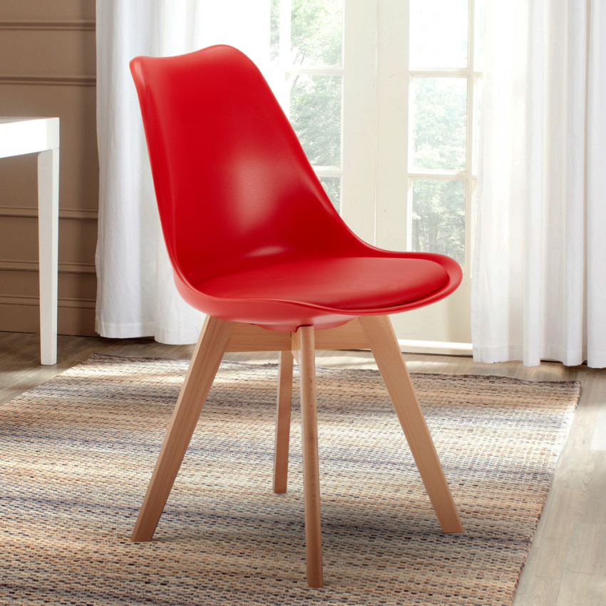 stock 20 sillas con cojín diseño escandinavo Tulipan nordica para bares y restaurantes Medidas