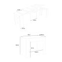 Consola extensible mesa 90 x 42 - 302 cm antracita Emy Report Catálogo