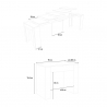 Consola extensible 90 x 42 - 302 cm mesa cocina comedor blanca Emy Catálogo