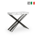 Consola mesa comedor extensible 90 x 40 - 300 cm diseño mármol Diago Marble Venta
