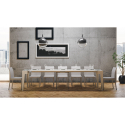 Consola extensible 90 x 42 - 302 cm mesa comedor madera blanco Isotta Descueto