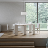 Consola extensible 78 x 47 - 299 cm mesa comedor madera blanca Allin Descueto