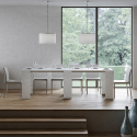 Consola extensible 78 x 47 - 299 cm mesa comedor madera blanca Allin Catálogo