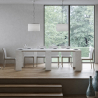 Consola extensible 78 x 47 - 299 cm mesa comedor madera blanca Allin Catálogo