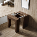 Consola vestíbulo mesa extensible 90 x 47 - 299 cm madera comedor Allin Noix Rebajas