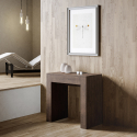 Consola vestíbulo mesa extensible 90 x 47 - 299 cm madera comedor Allin Noix Promoción