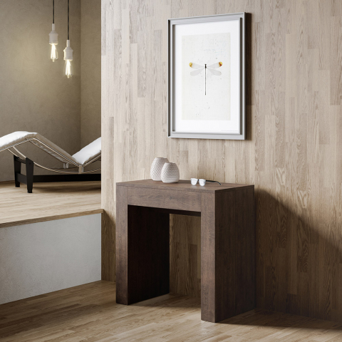 Consola vestíbulo mesa extensible 90 x 47 - 299 cm madera comedor Allin Noix