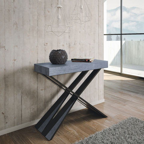 Consola diseño extensible 90 x 40 - 300 cm mesa moderna Diago Concrete