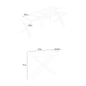 Consola extensible 90 x 40 - 300 cm mesa madera diseño moderno Diago Noix Catálogo