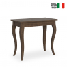 Consola mesa clásica diseño extensible 90 x 48 - 308 cm madera Olanda Noix Oferta