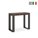 Consola mesa extensible 90 x 40 - 300 cm diseño madera metal Tecno Noix Oferta