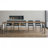 Consola mesa extensible 90 x 40 - 300 cm diseño madera metal Tecno Noix Descueto