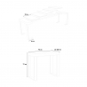 Consola extensible 90 x 40 - 300 cm mesa comedor diseño blanco metal Tecno Catálogo