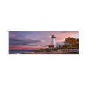Impresión mar puesta de sol lienzo plastificado colores vivos 120 x 40 cm Lighthouse Venta