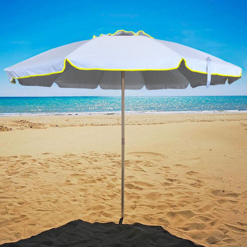 Sombrilla de playa Roma antiviento protección UV y aluminio de 240 cm Características