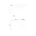 Consola mesa comedor extensible 90 x 48 - 204 cm madera blanca Basic Small Catálogo
