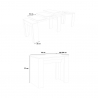 Consola mesa comedor extensible 90 x 48 - 204 cm madera blanca Basic Small Catálogo