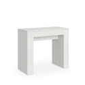 Consola mesa comedor diseño extensible 90 x 42 - 302 cm madera blanco Modem Oferta