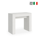 Consola mesa comedor diseño extensible 90 x 42 - 302 cm madera blanco Modem Venta