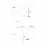 Consola diseño extensible 90 x 42 - 302 cm mesa comedor madera Modem Oak Catálogo