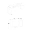 Consola mesa extensible 90 x 40 - 300 cm gris moderno Elettra Concrete Catálogo
