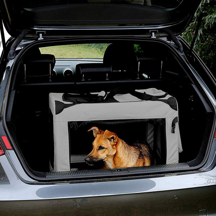 Transportín para perros grande 85,5x55,5x64cm tela plegable Oliver XXL Promoción