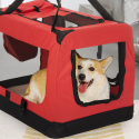 Transportín para perros y gatos tela plegable mediana 68,5x48x50cm Oliver L Rebajas