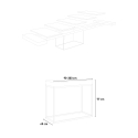 Consola mesa diseño moderno extensible 90 x 40 - 300 cm gris Nordica Concrete Catálogo