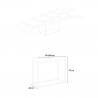 Consola mesa extensible 90 x 40-300 cm diseño moderno blanco Nordica Catálogo